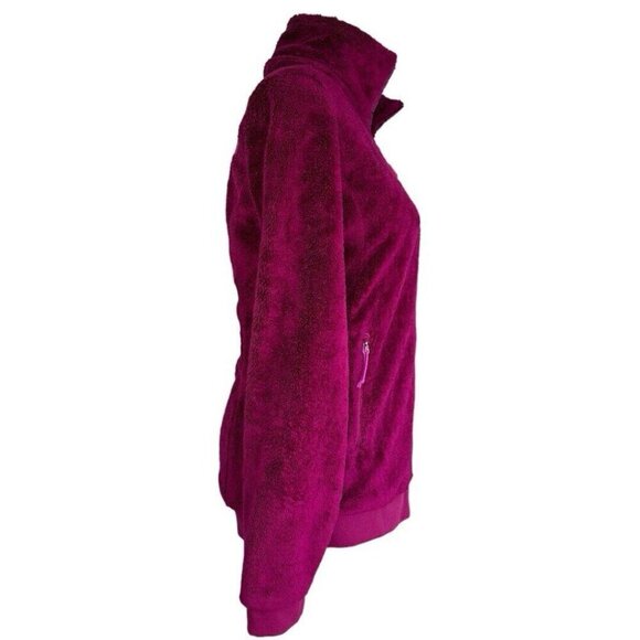 The North Face Women’s Magenta Pink Osito Teddy Full Zip Jacket S/C37 - Picture 3 of 15